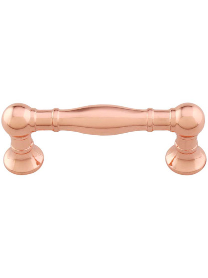 Fuller Cabinet Pull - 3 inch Center-to-Center in Polished Copper.
